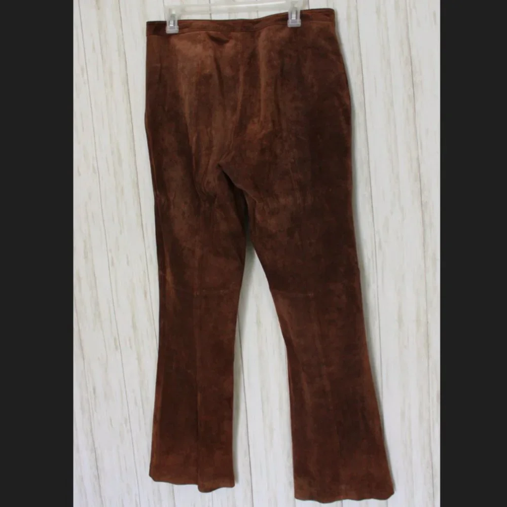 Vtg The Look Brown Suede Pants - Picture 4 of 7